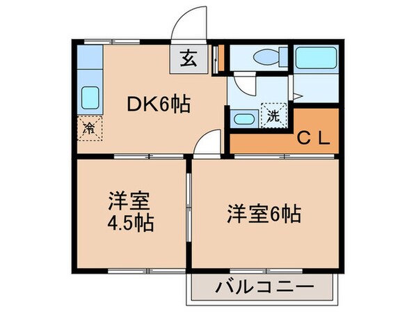 柴田ガ－デンハイツＥ棟の物件間取画像